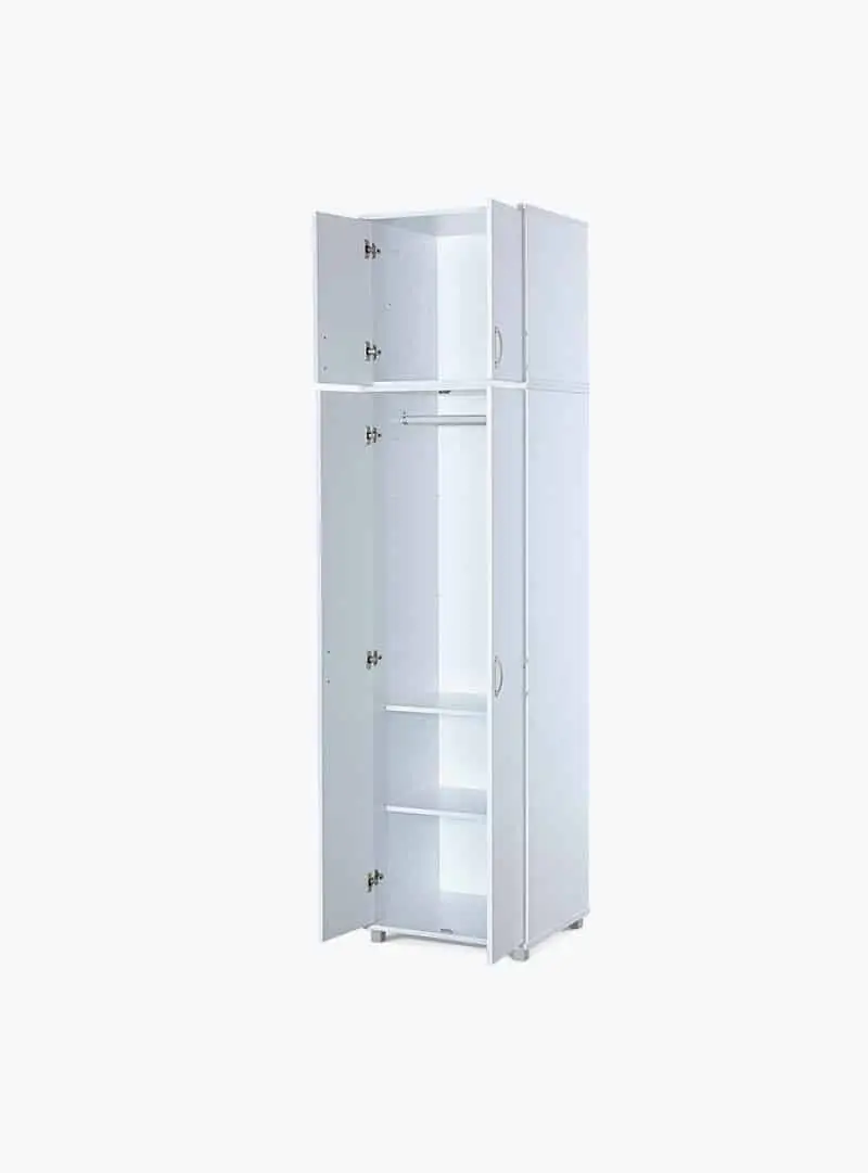 ארון רוחב 60 סנטימטר גובה 240 סנטימטר בצבע לבן